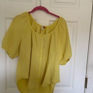 Anthropologie Yellow Top